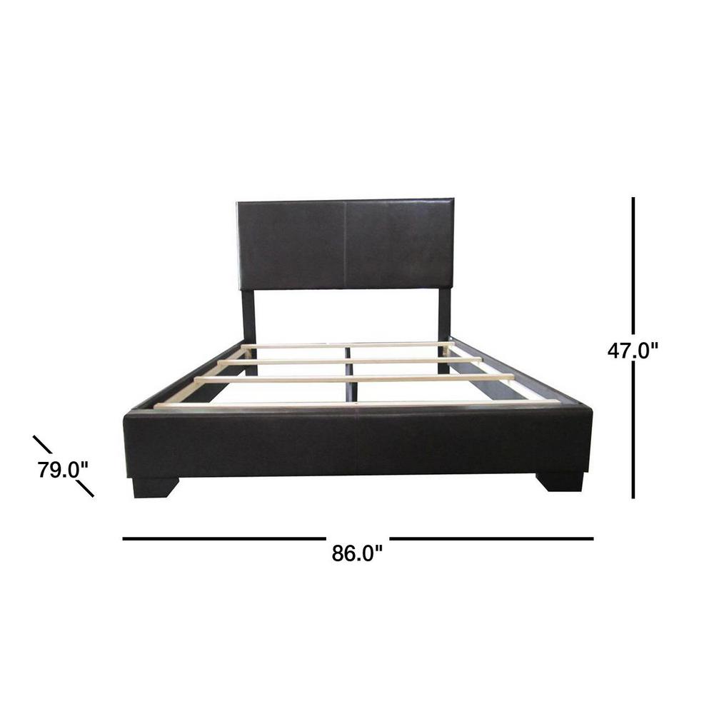 Ireland III Eastern King Bed in Black PU 14337EK