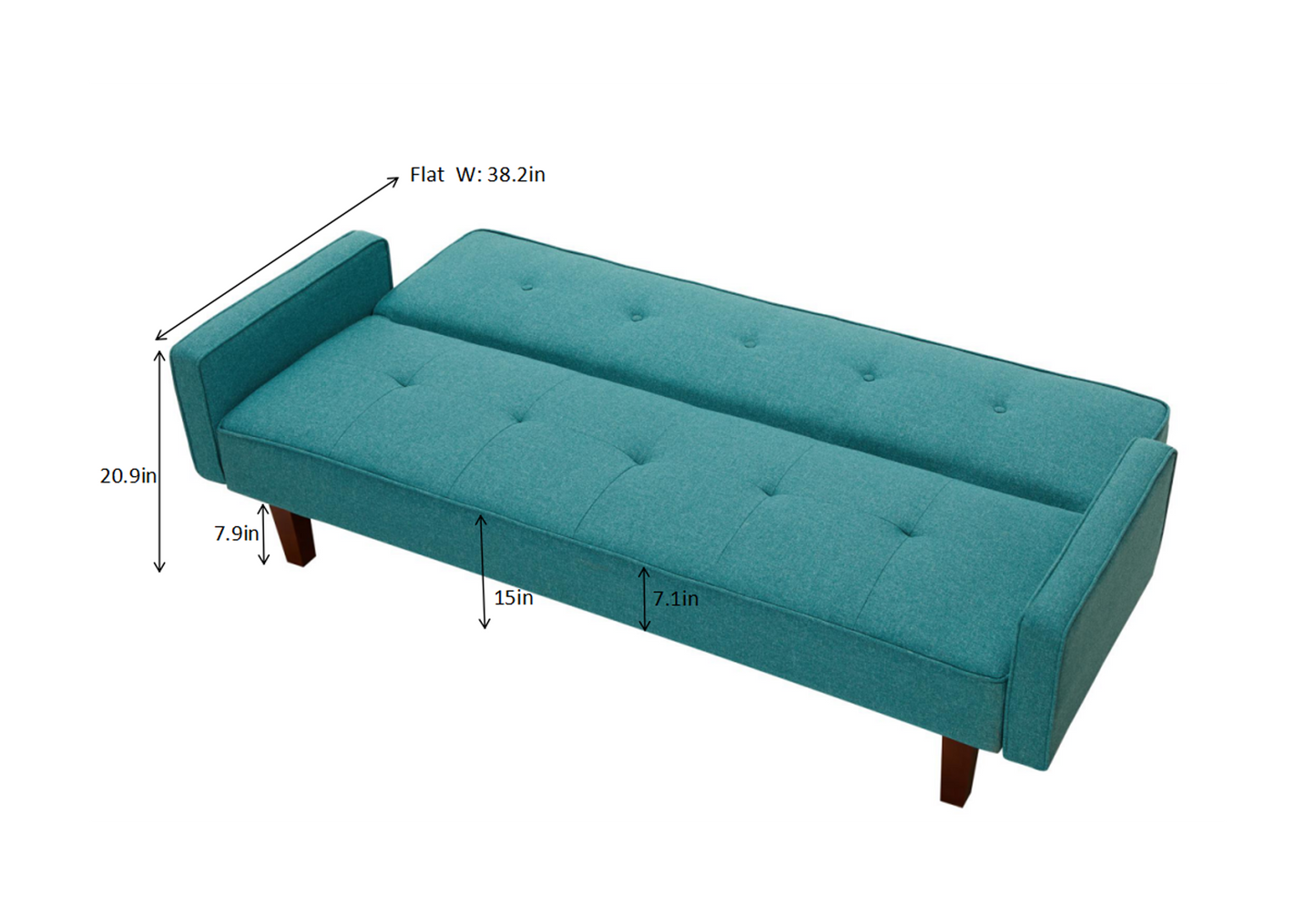 8170 Green Sofa Bed