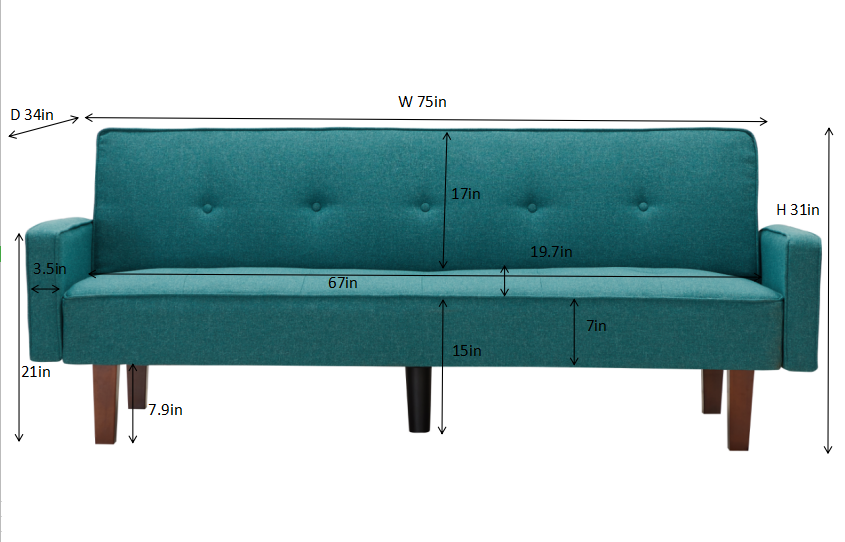 8170 Green Sofa Bed