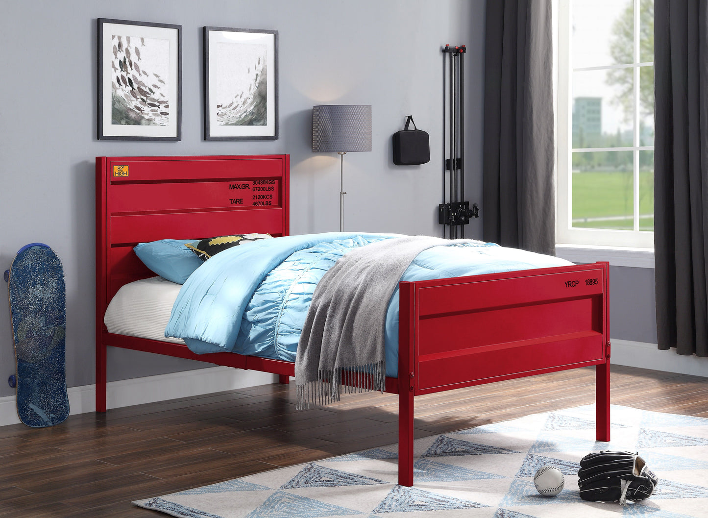 Cargo Twin Bed, Red 35950T