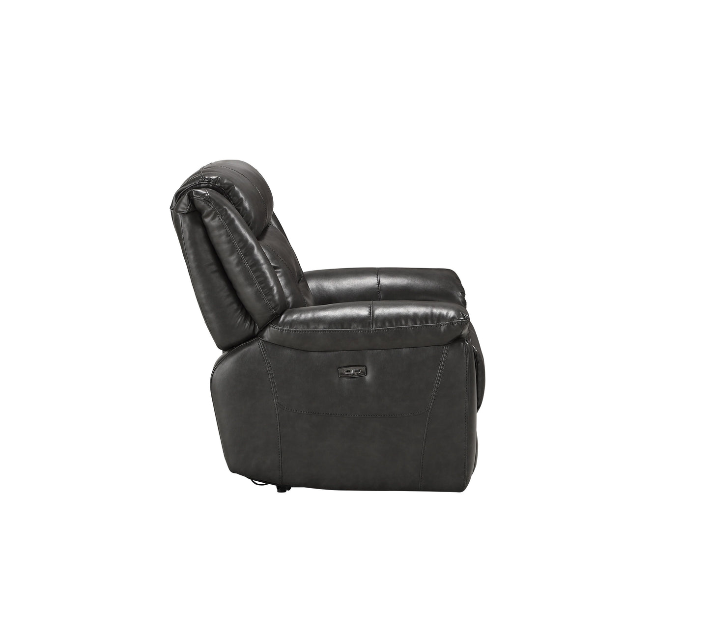 Imogen Sofa (Power Motion), Gray Leather-Aire 54805