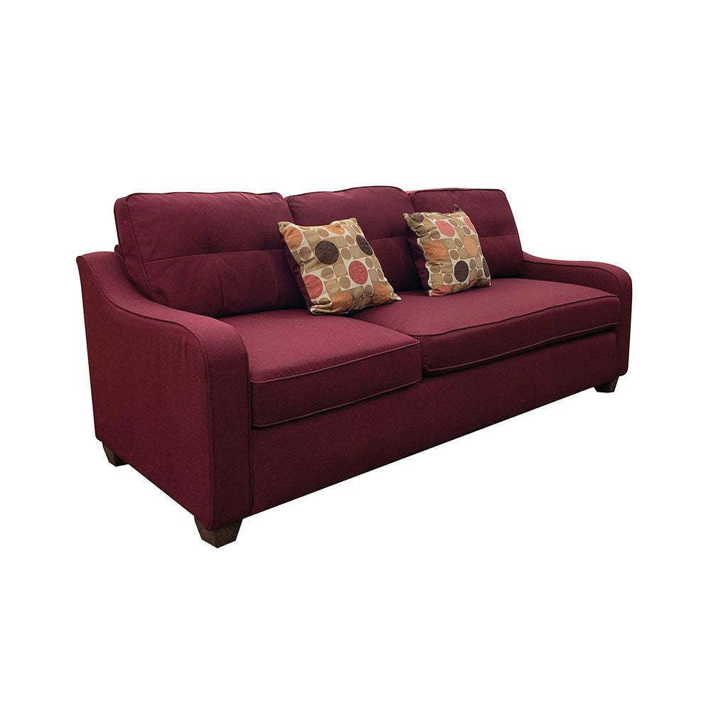 Cleavon II Sectional Sofa & 2 Pillows in Red Linen 53740