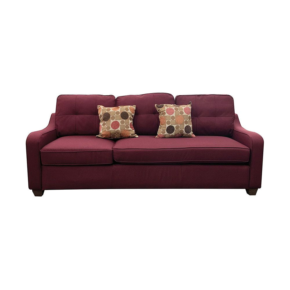 Cleavon II Sectional Sofa & 2 Pillows in Red Linen 53740
