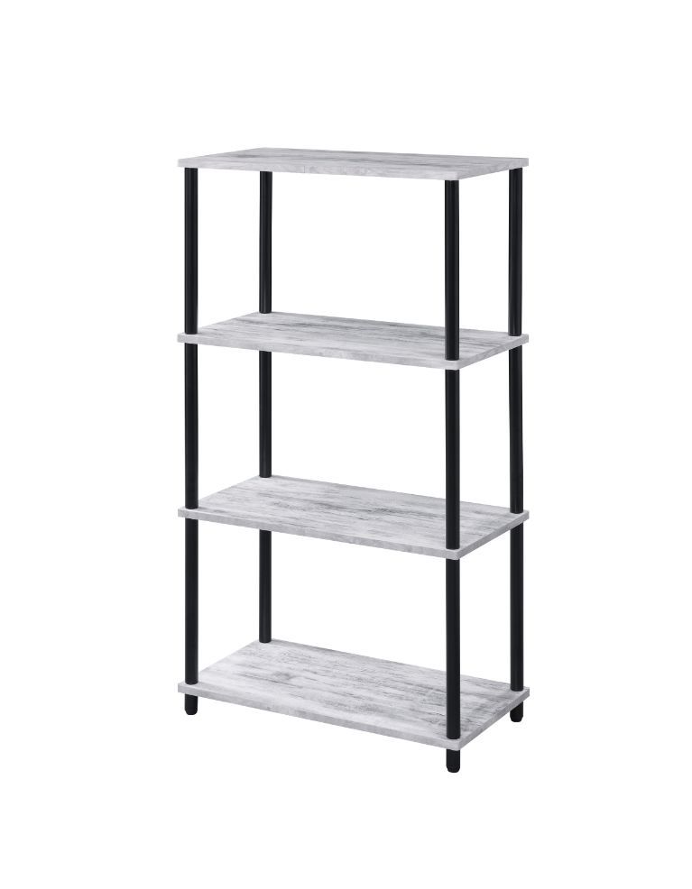 Nypho Bookshelf, Antique White & Black Finish 92737