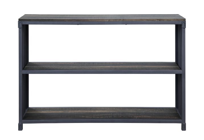 Cargo Bookshelf, Weathered Oak & Gunmetal Finish 92997