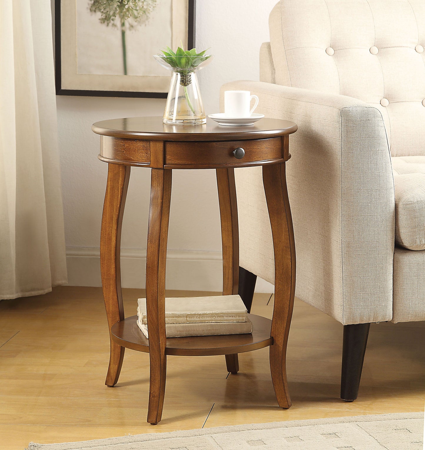 Alysa End Table in Walnut 82814