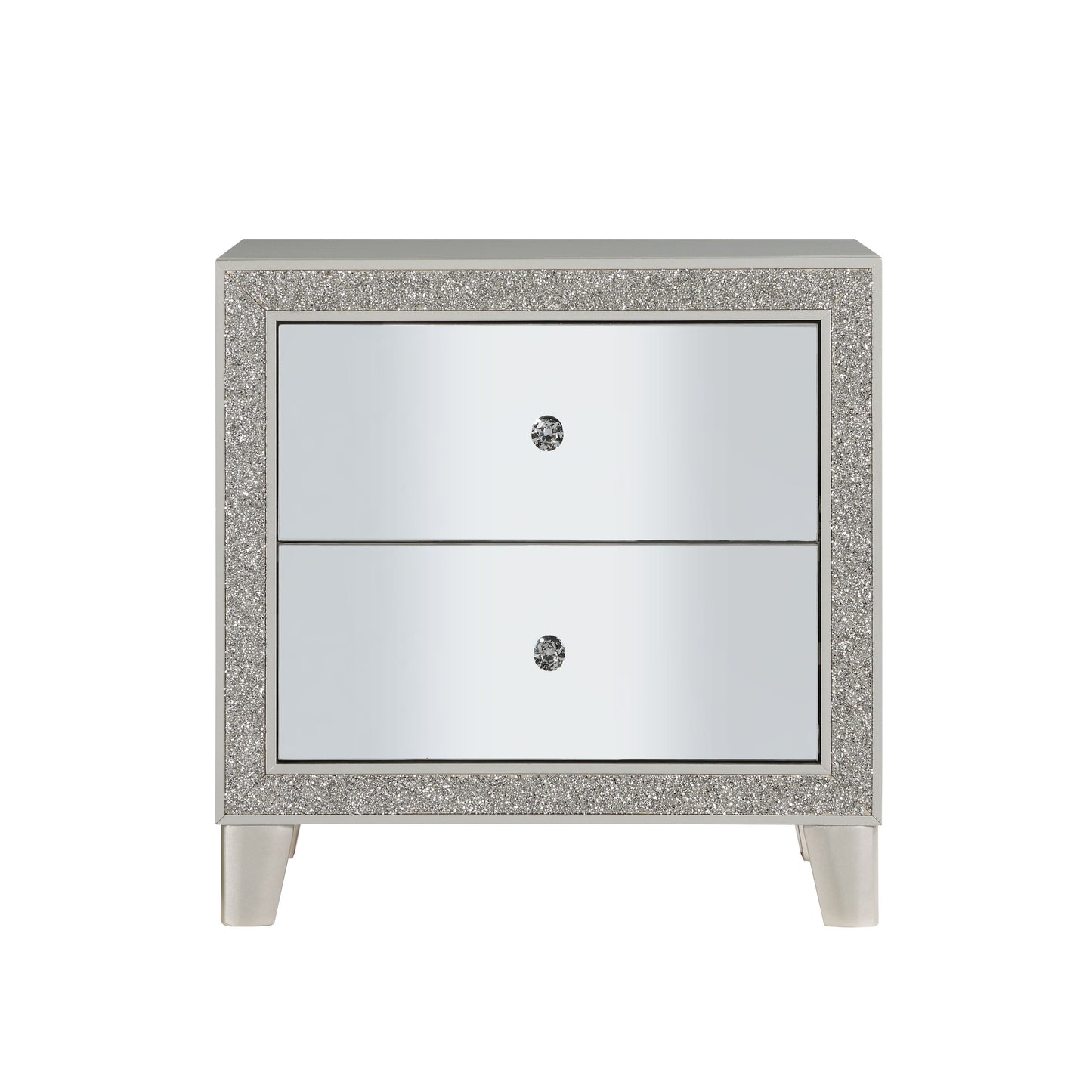 Sliverfluff Nightstand, Mirrored Champagne Finish BD00243