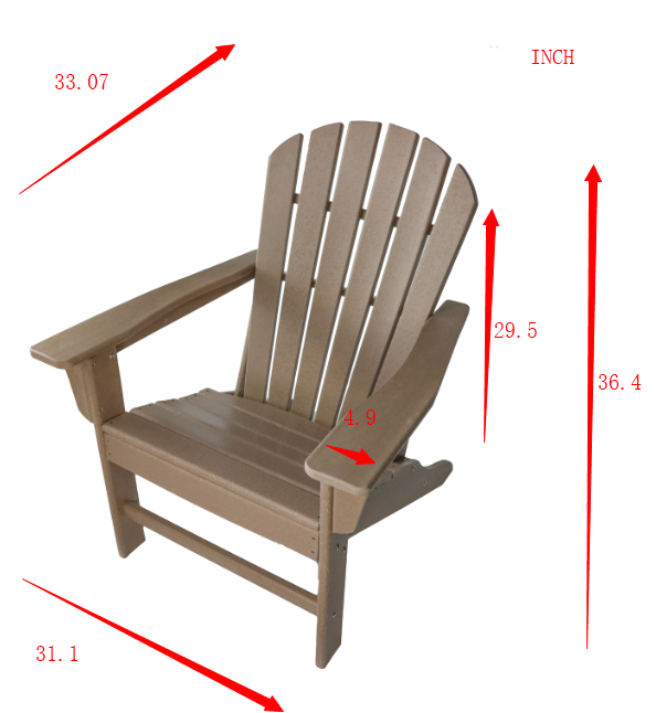 UM HDPE Resin Wood Adirondack Chair - Blue