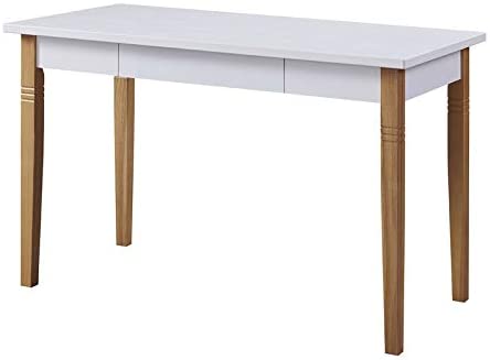 Home Office Desk Large Computer Desk Study Desk Writing Table Workstation with Solid Wood Legs 1 Drawer