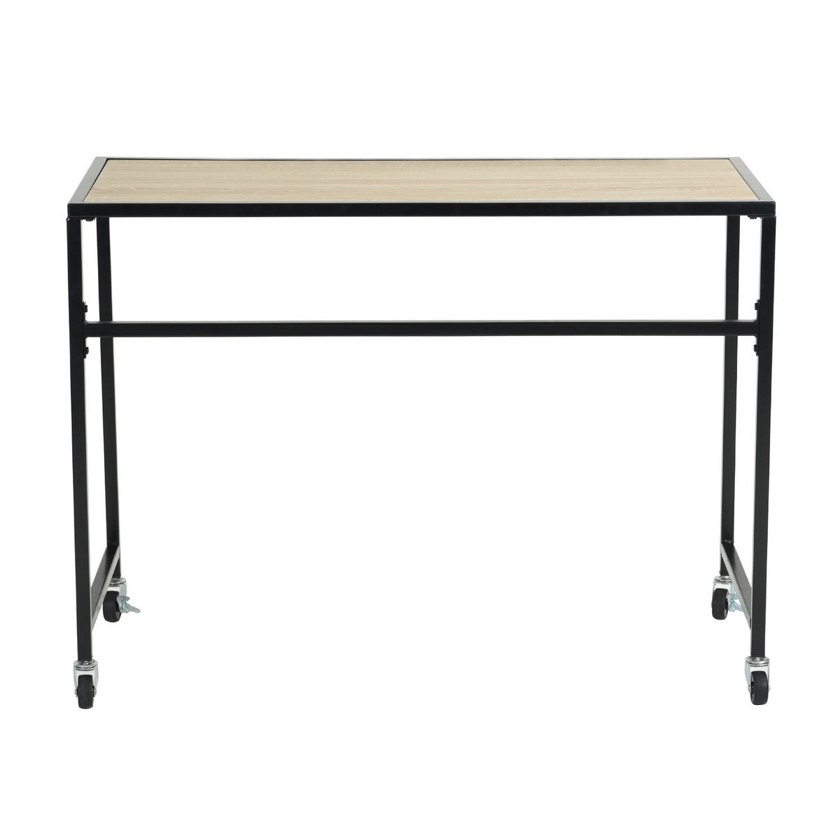Wooden Top Console Table, with Lockable Wheels