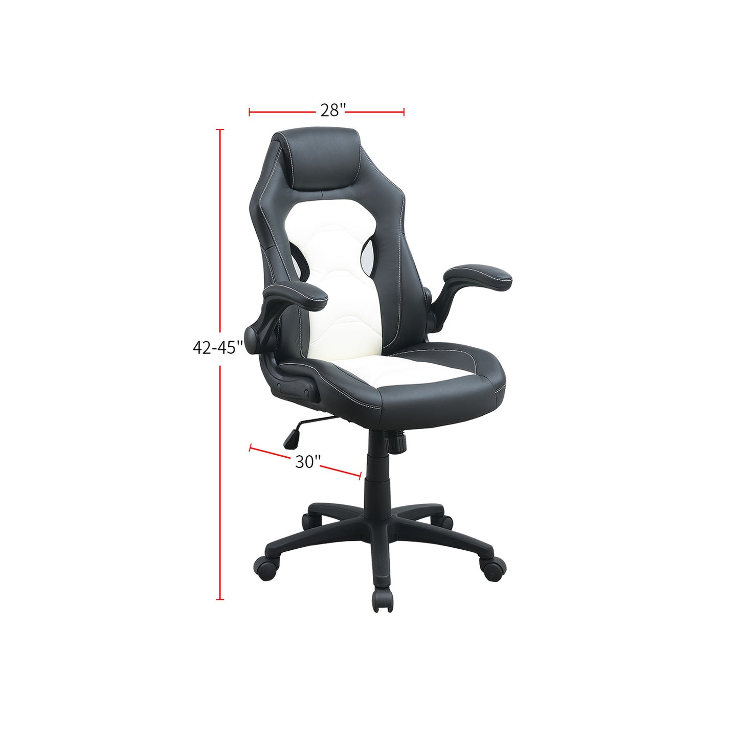 Adjustable Heigh Executive Office Chair, Black and White