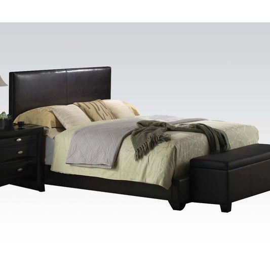 Ireland III Eastern King Bed in Black PU 14337EK