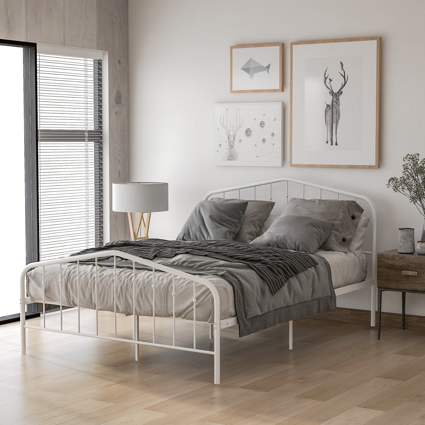 Platform metal bed, Twin Sizes