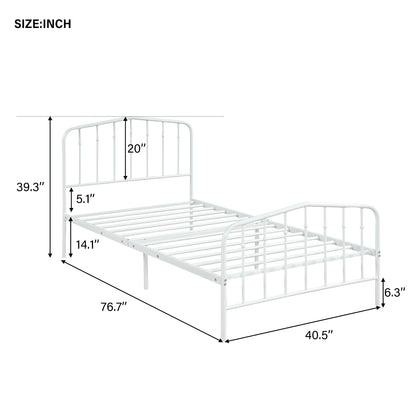 Platform metal bed, Twin Sizes