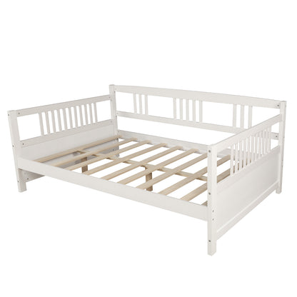 Wood Daybed Full Size Daybed with Support Legs, White (Previous SKU: WF190235AAK)