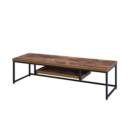 Bob TV Stand in Weathered Oak & Black 91782