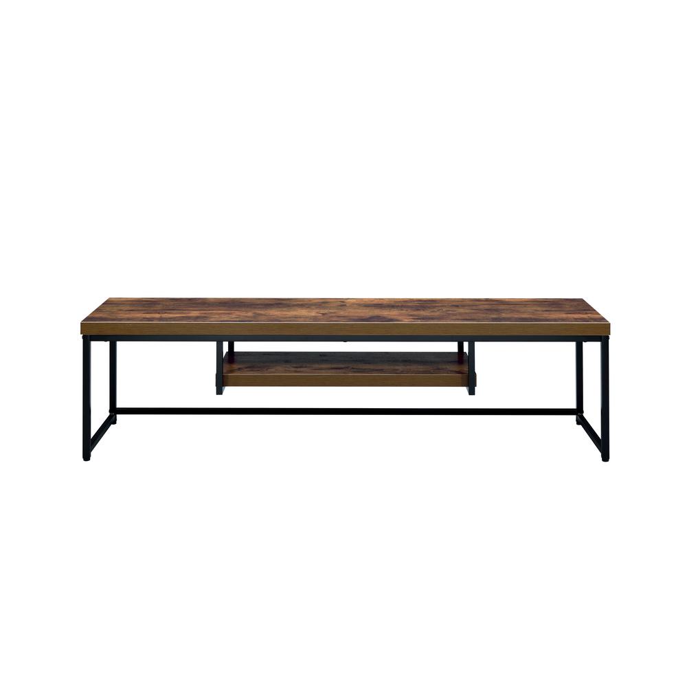 Bob TV Stand in Weathered Oak & Black 91782