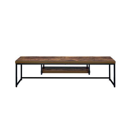 Bob TV Stand in Weathered Oak & Black 91782