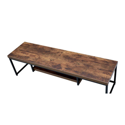 Bob TV Stand in Weathered Oak & Black 91782