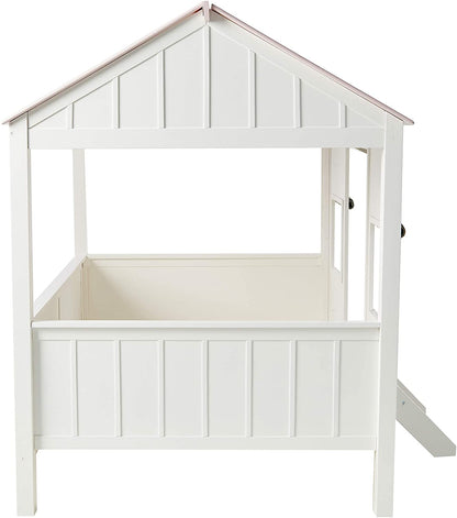 Spring Cottage Full Bed in White & Pink 37695F
