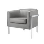 Tiarnan Accent Chair in Vintage Gray PU & Chrome 59811