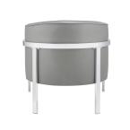Tiarnan Accent Chair in Vintage Gray PU & Chrome 59811