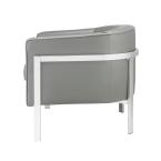 Tiarnan Accent Chair in Vintage Gray PU & Chrome 59811