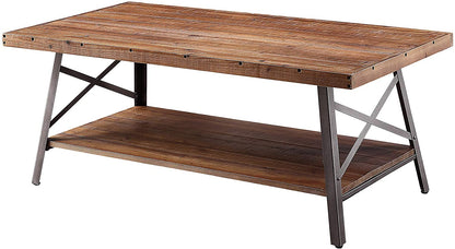 Ikram Coffee Table in Weathered Oak & Sandy Black 81175