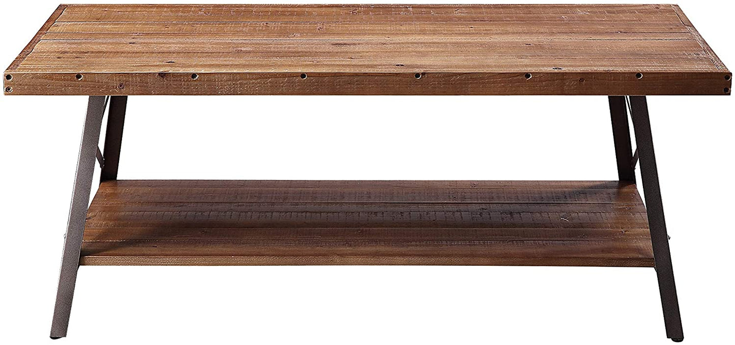 Ikram Coffee Table in Weathered Oak & Sandy Black 81175