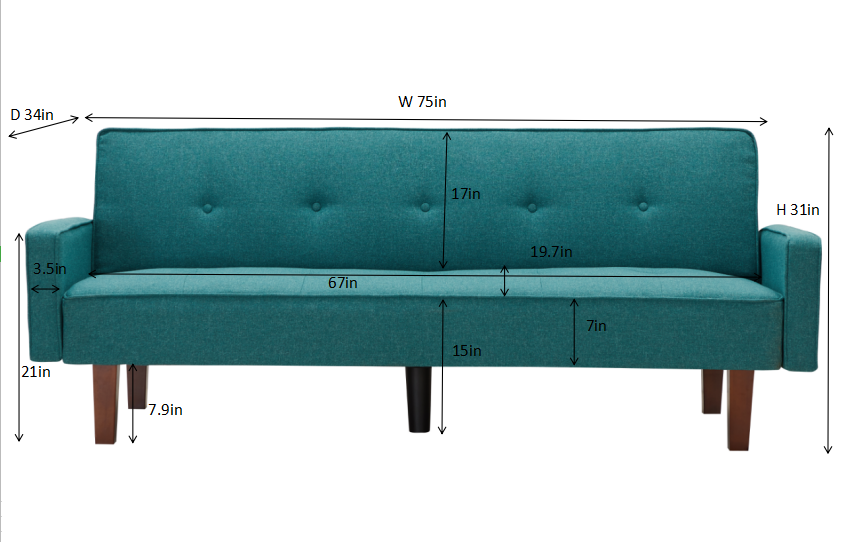 8170  Green Sofa Bed