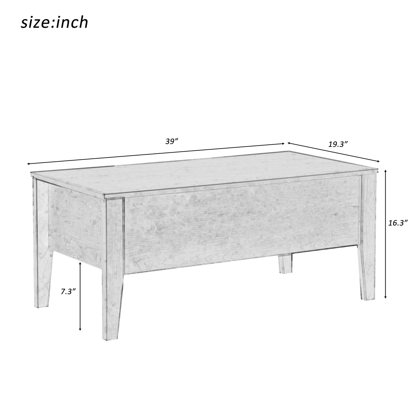 Modern Lift-Top Coffee Table with Storage, Sofa Table For Living Room