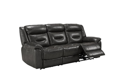 Imogen Sofa (Power Motion), Gray Leather-Aire 54805