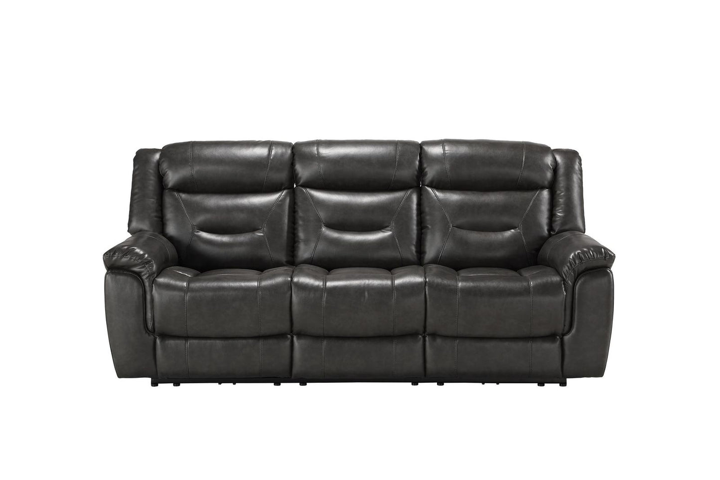 Imogen Sofa (Power Motion), Gray Leather-Aire 54805