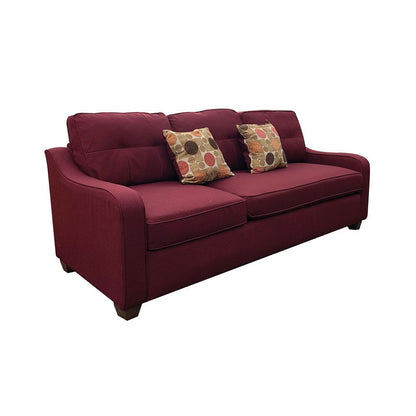 Cleavon II Sectional Sofa & 2 Pillows in Red Linen 53740