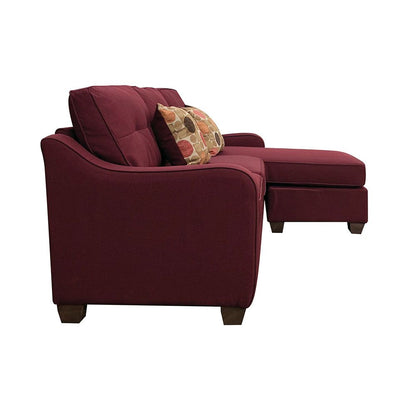 Cleavon II Sectional Sofa & 2 Pillows in Red Linen 53740