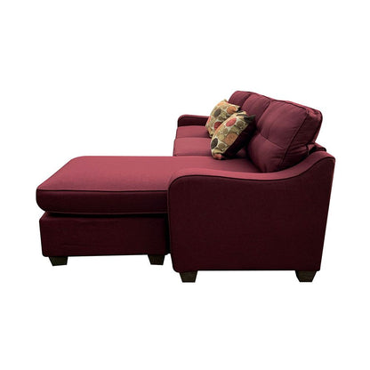 Cleavon II Sectional Sofa & 2 Pillows in Red Linen 53740