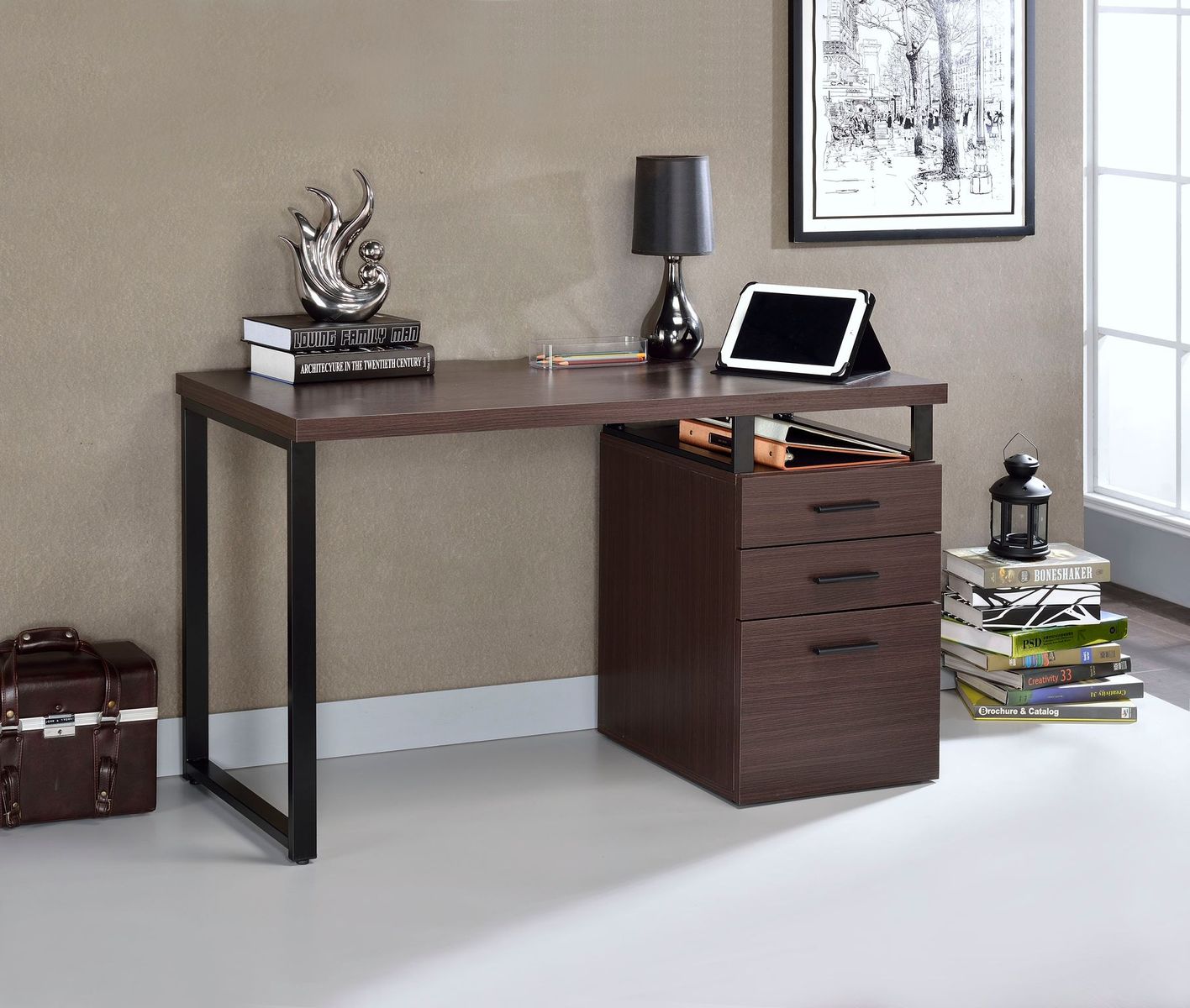 Coy Desk in Dark Oak 92388