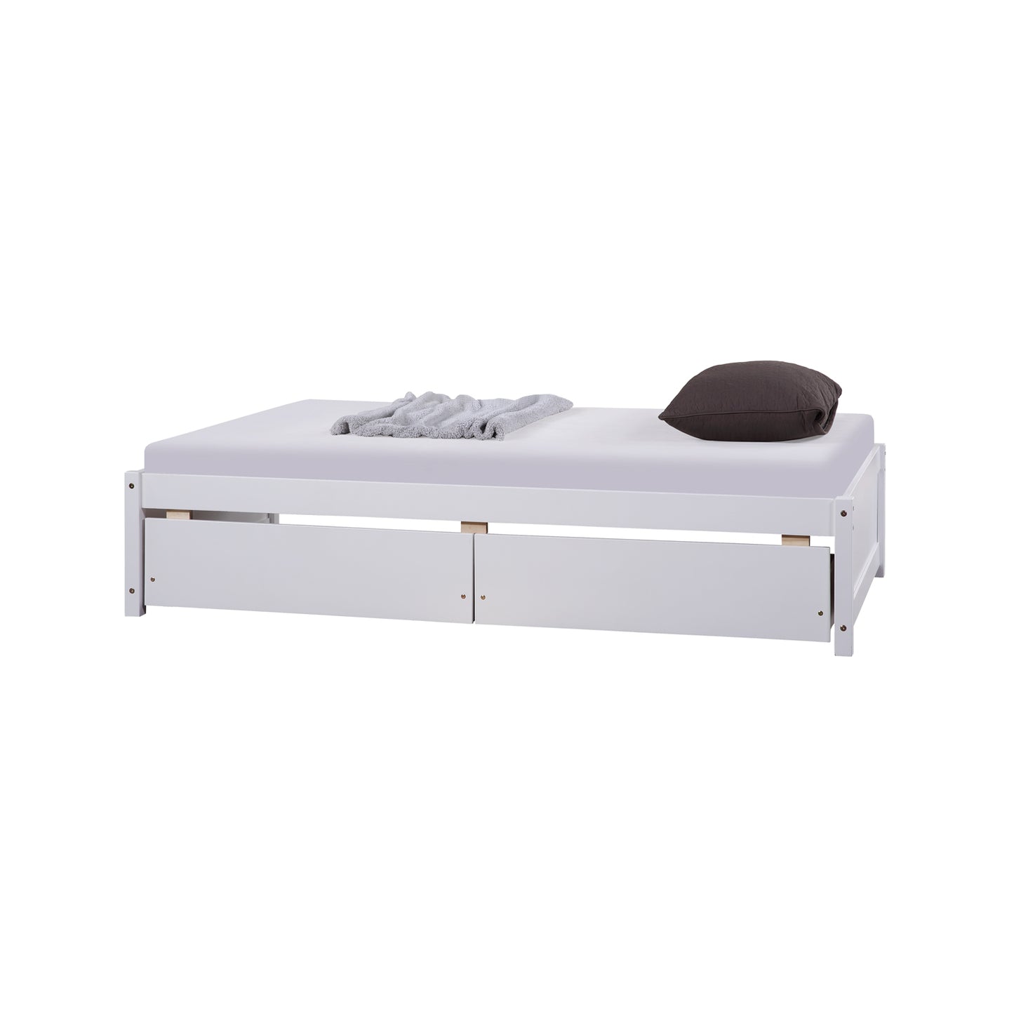 Twin Bed with 2 Storage drawersWhite