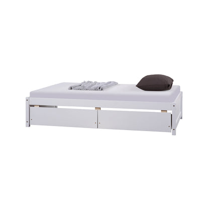 Twin Bed with 2 Storage drawersWhite