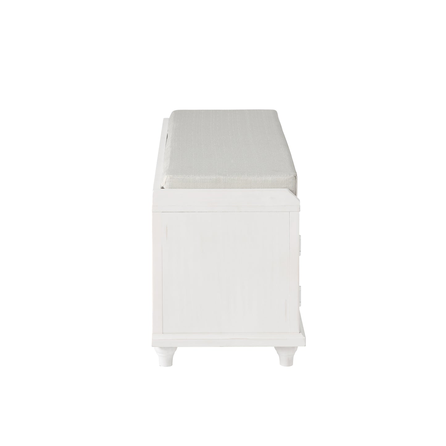 Homes Collection Wood Storage Bench with 2 Cabinets