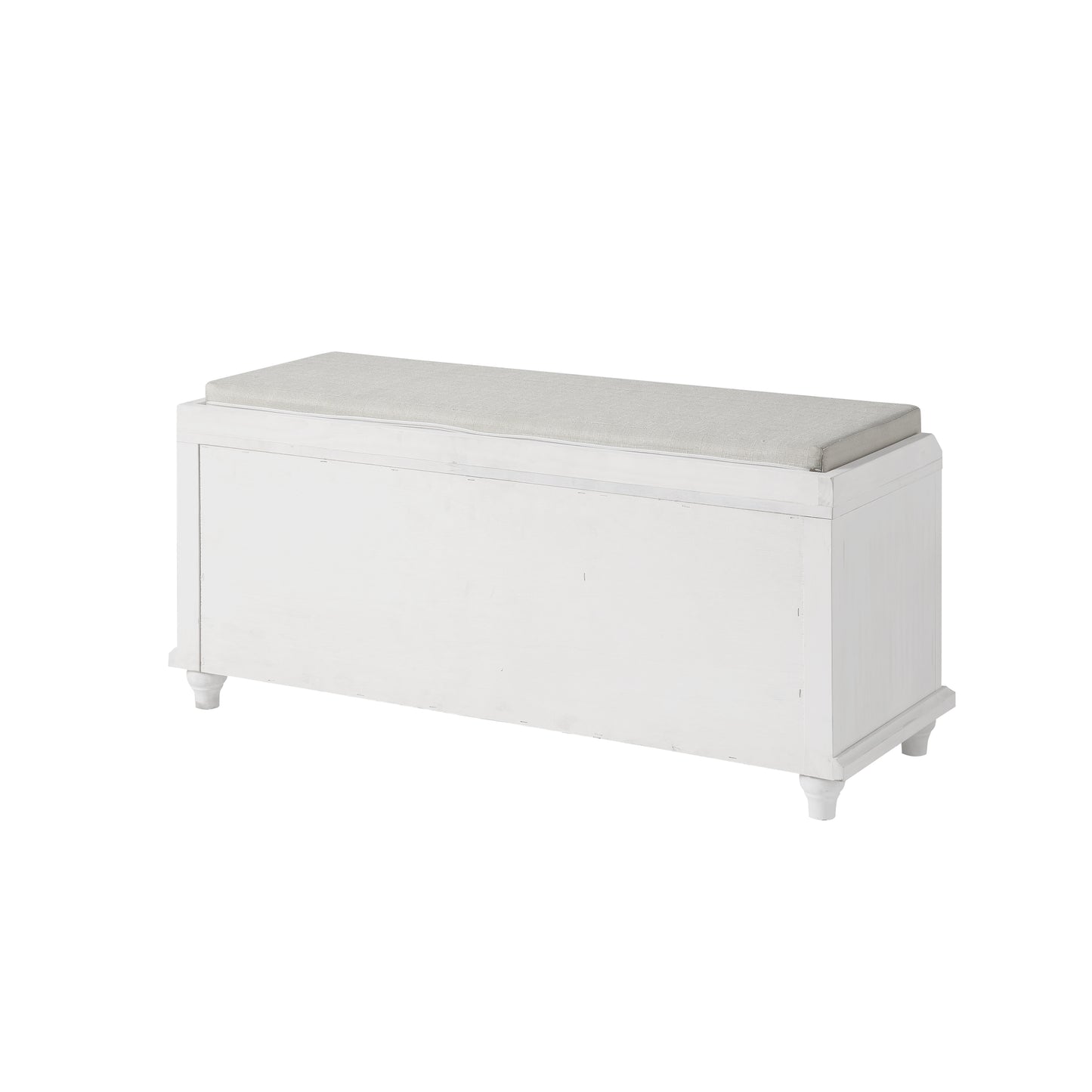 Homes Collection Wood Storage Bench with 2 Cabinets