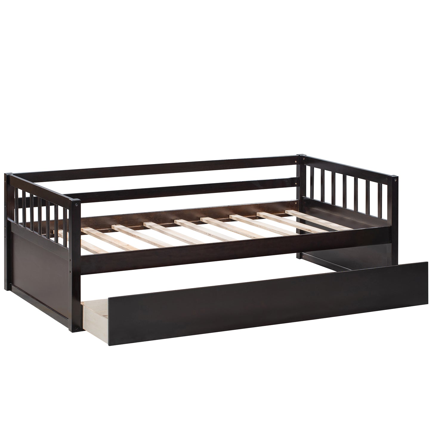 Twin Size Daybed with eparable 2 Drawers , Espresso (New)