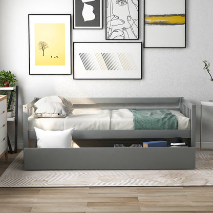 Twin Size Daybed with eparable 2 Drawers , Gray  (New)