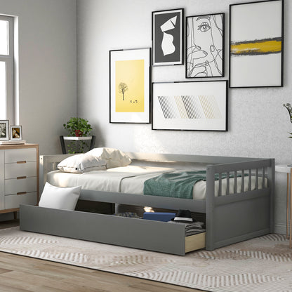 Twin Size Daybed with eparable 2 Drawers , Gray  (New)