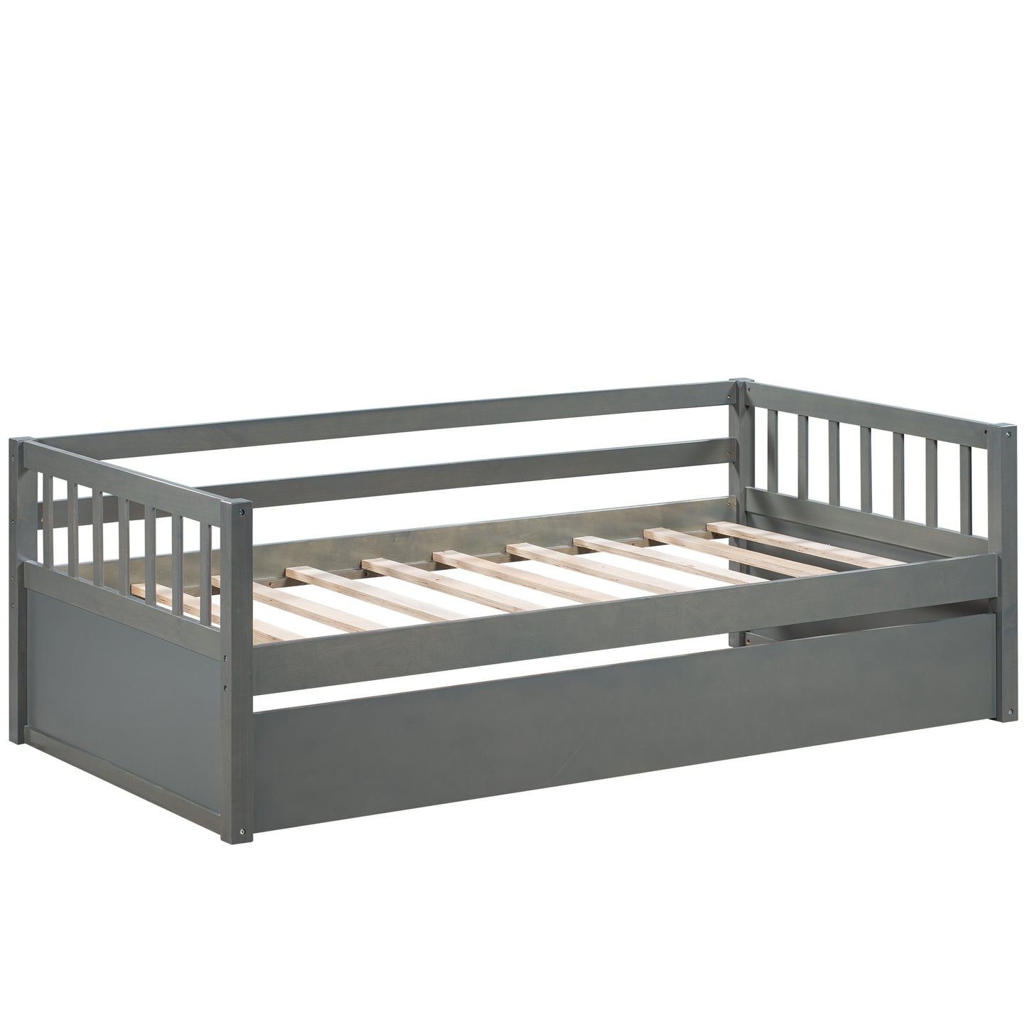 Twin Size Daybed with eparable 2 Drawers , Gray  (New)