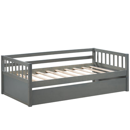 Twin Size Daybed with eparable 2 Drawers , Gray  (New)