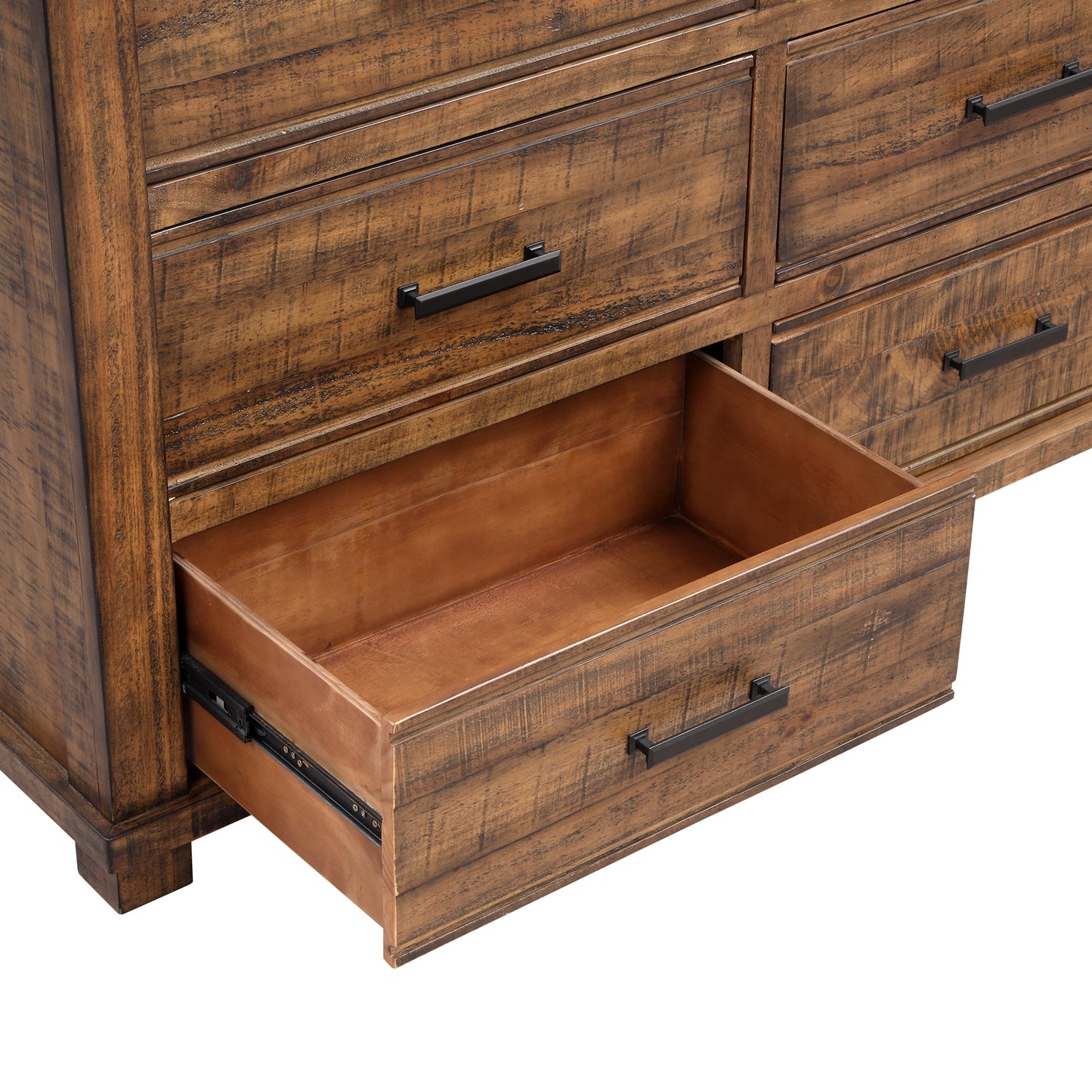 Rustic Reclaimed Solid Wood Framhouse 6 Drawers Wider Dresser