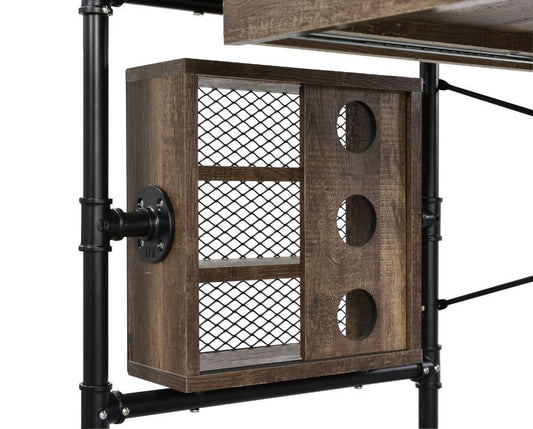 Endang Writing Desk, Weathered Oak & Black Finish 92595