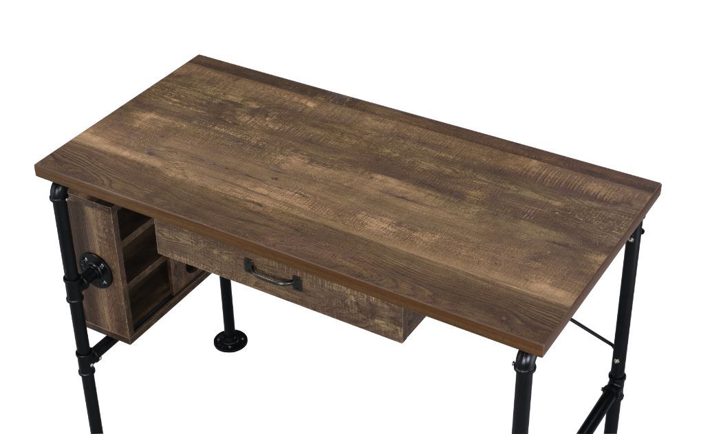 Endang Writing Desk, Weathered Oak & Black Finish 92595