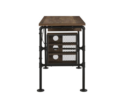 Endang Writing Desk, Weathered Oak & Black Finish 92595